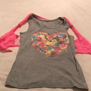 🌼🌼Justice Brand girls tank top with vest.🌼🌼